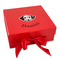 Dog Faces Gift Box with Magnetic Lid - Red (Personalized)