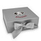 Dog Faces Gift Boxes with Magnetic Lid - Silver - Front