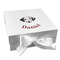 Dog Faces Gift Boxes with Magnetic Lid - White - Front