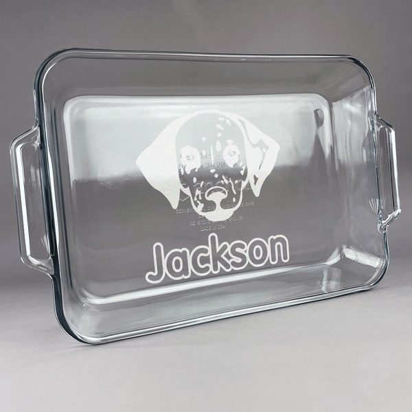 Custom Dog Faces Glass Baking and Cake Dish (Personalized)