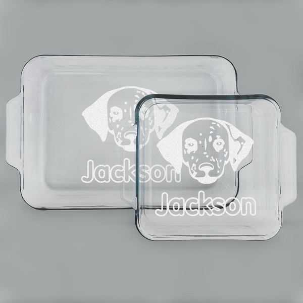 Dog Faces Glass Baking Dish Set - MAIN (set)