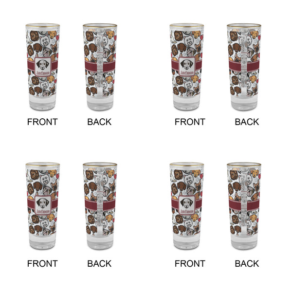 Dog Faces Glass Shot Glass - 2 oz - Set of 4 - APPROVAL