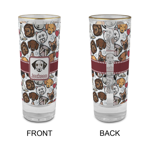 Dog Faces Glass Shot Glass - 2 oz - Single - APPROVAL