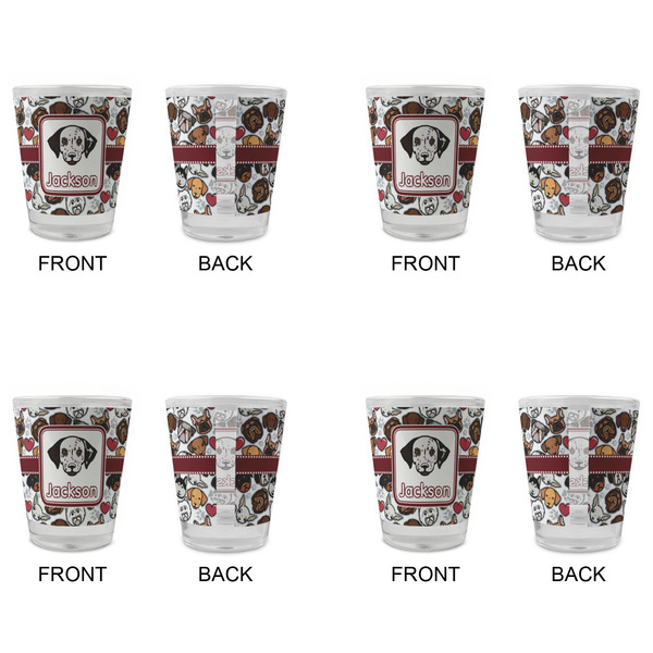 Dog Faces Glass Shot Glass - Standard - Set of 4 - APPROVAL