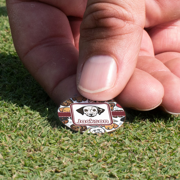 Dog Faces Golf Ball Marker - Hand