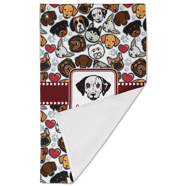 Dog Faces Golf Towel - Folded (Large)