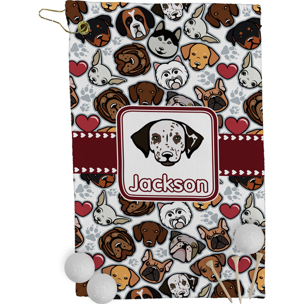 Dog Faces Golf Towel (Personalized)