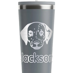 Dog Faces RTIC Everyday Tumbler with Straw - 28oz - Grey - Single-Sided (Personalized)