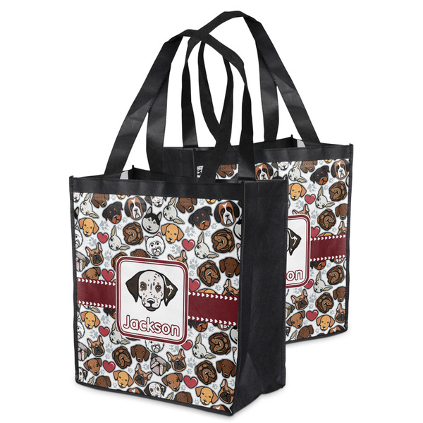 Dog Faces Grocery Bag - MAIN
