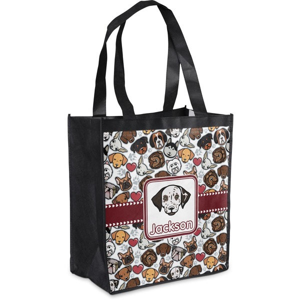 Custom Dog Faces Grocery Bag (Personalized)