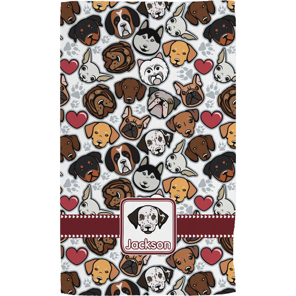 Dog Faces Hand Towel (Personalized) Full