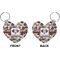 Dog Faces Heart Keychain (Front + Back)
