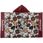Dog Faces Kids Hooded Towel (Personalized)
