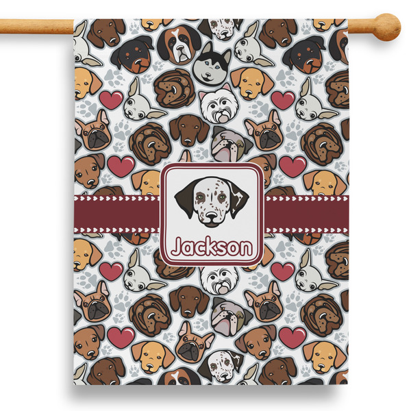 Custom Dog Faces 28" House Flag (Personalized)