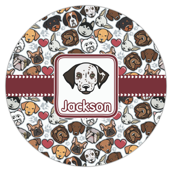 Dog Faces Icing Circle - Medium - Single
