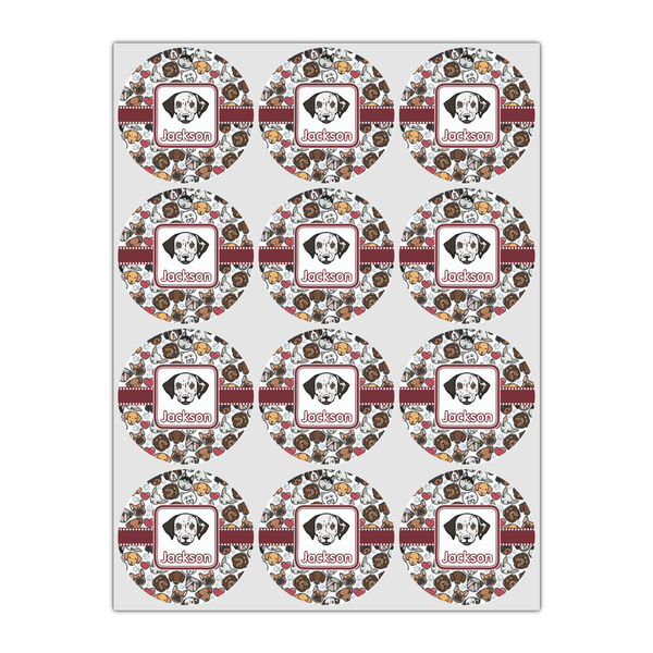 Dog Faces Icing Circle - Small - Set of 12