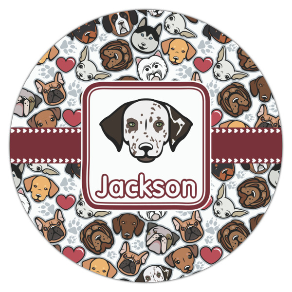 Dog Faces Icing Circle - Small - Single