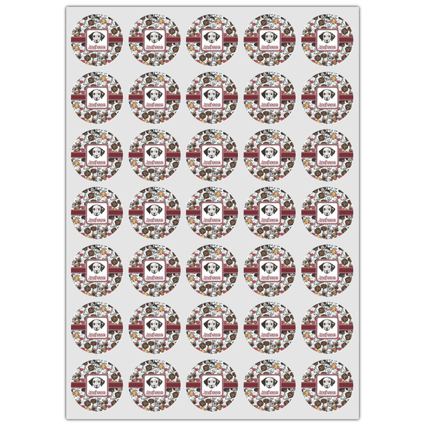 Dog Faces Icing Circle - XSmall - Set of 35