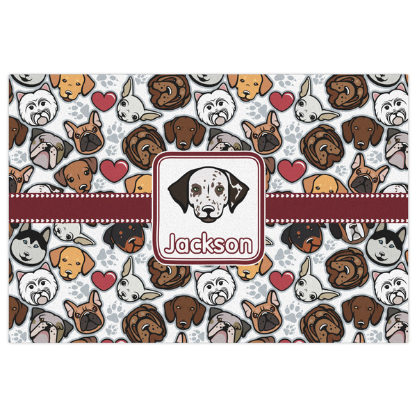 Dog Faces Indoor / Outdoor Rug - 2'x3' - Front Flat