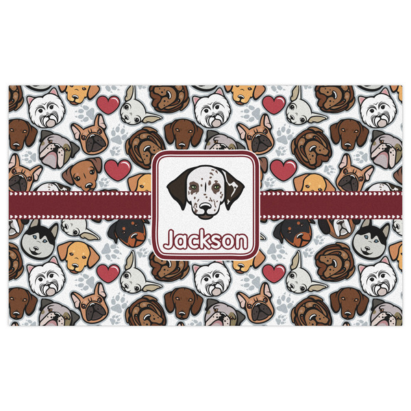 Dog Faces Indoor / Outdoor Rug - 3'x5' - Front Flat