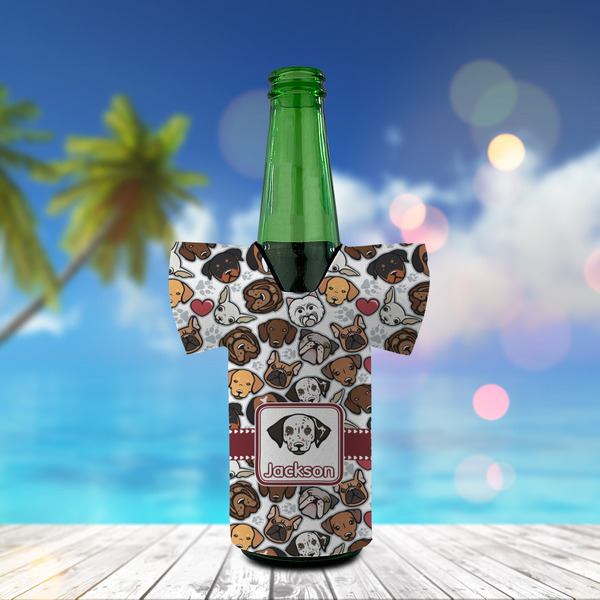 Dog Faces Jersey Bottle Cooler - LIFESTYLE
