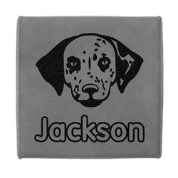 Dog Faces Jewelry Gift Box - Engraved Leather Lid (Personalized)