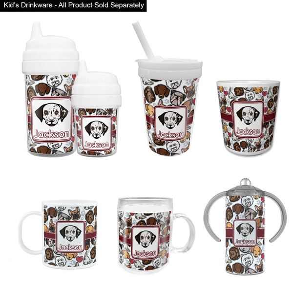 Dog Faces Kid's Drinkware - Customized & Personalized