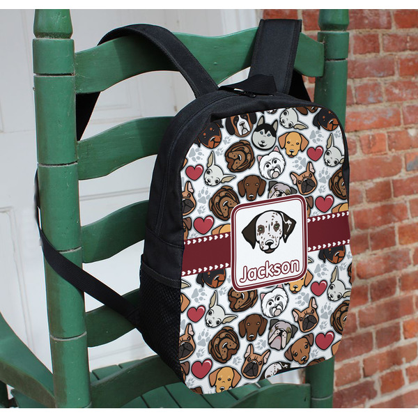 Dog Faces Kids Backpack - In Context
