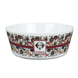 Dog Faces Kid's Bowl (Personalized)