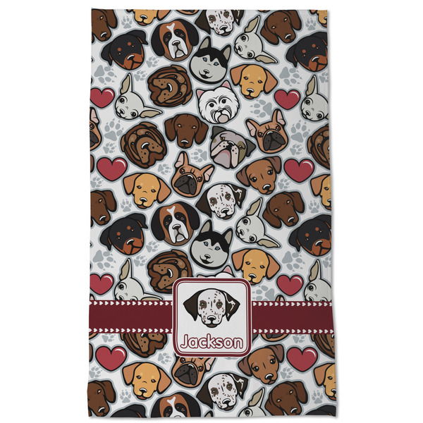 Dog Faces Kitchen Towel - Poly Cotton - Full Front