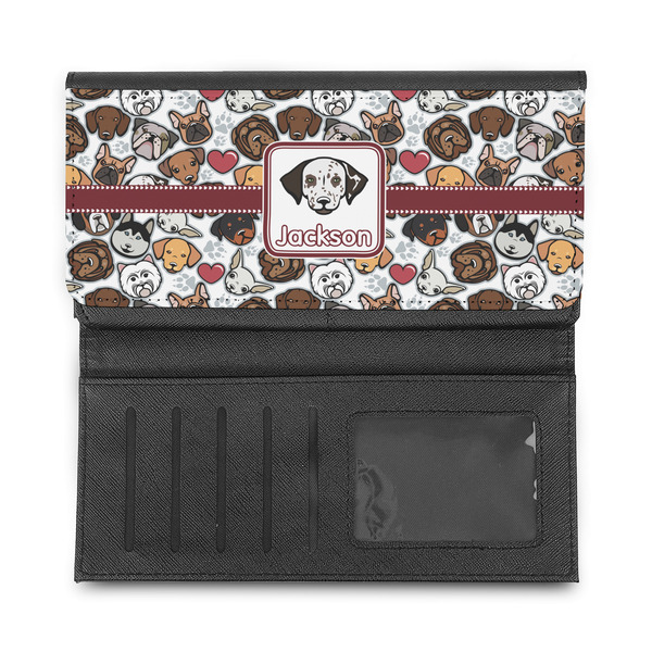 Dog Faces Ladies Wallet - Half Way Open