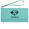 Dog Faces Ladies Leatherette Wallet - Laser Engraved- Teal (Personalized)