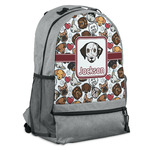 Dog Faces Backpack - Grey (Personalized)