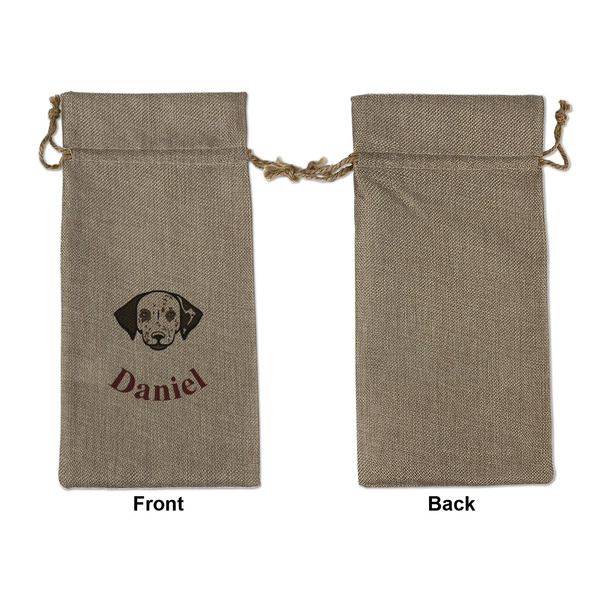 Dog Faces Large Burlap Gift Bags - Front Approval
