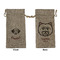 Dog Faces Large Burlap Gift Bags - Front & Back
