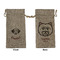 Dog Faces Large Burlap Gift Bag - Front & Back (Personalized)