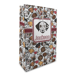 Dog Faces Large Gift Bag (Personalized)