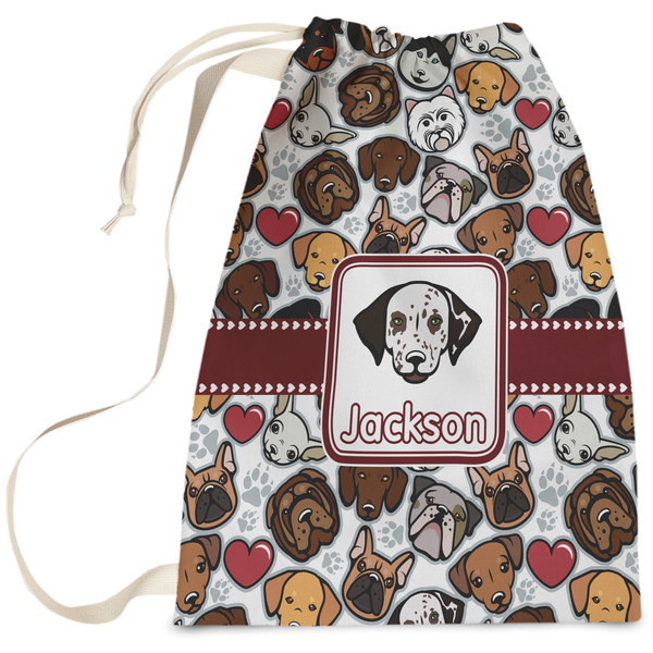 Custom Dog Faces Laundry Bag - Large (Personalized)