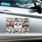 Dog Faces Large Rectangle Car Magnets- In Context