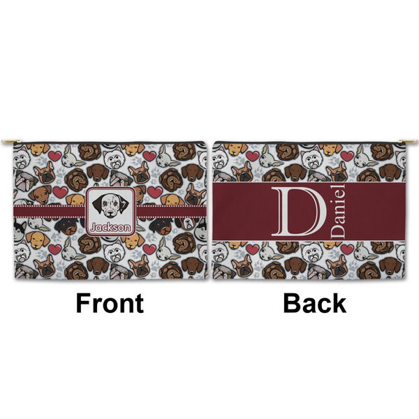 Dog Faces Large Zipper Pouch Approval (Front and Back)