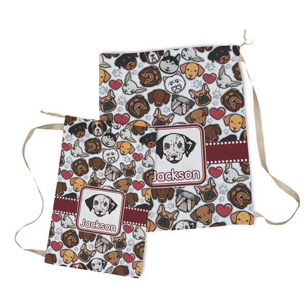 Dog Faces Laundry Bag - Both Bags