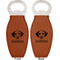 Dog Faces Leather Bar Bottle Opener - Front and Back (double sided)
