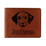Dog Faces Leatherette Bifold Wallet - Single Sided (Personalized)