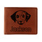 Dog Faces Leather Bifold Wallet - Single