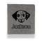 Dog Faces Leather Binder - 1" - Grey - Front View