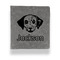 Dog Faces Leather Binder - 1" - Grey (Personalized)