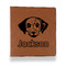 Dog Faces Leather Binder - 1" - Rawhide - Front View