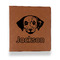 Dog Faces Leather Binder - 1" - Rawhide (Personalized)