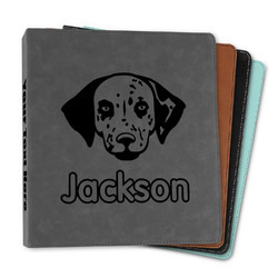 Dog Faces Leather Binder - 1" (Personalized)