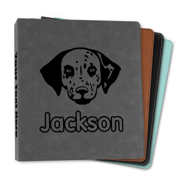 Custom Dog Faces Leather Binder - 1" (Personalized)